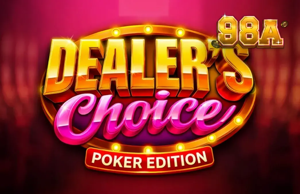 Interface de jogo do slot Dealer's Choice: Poker Edition com elementos de cartas e feltro verde